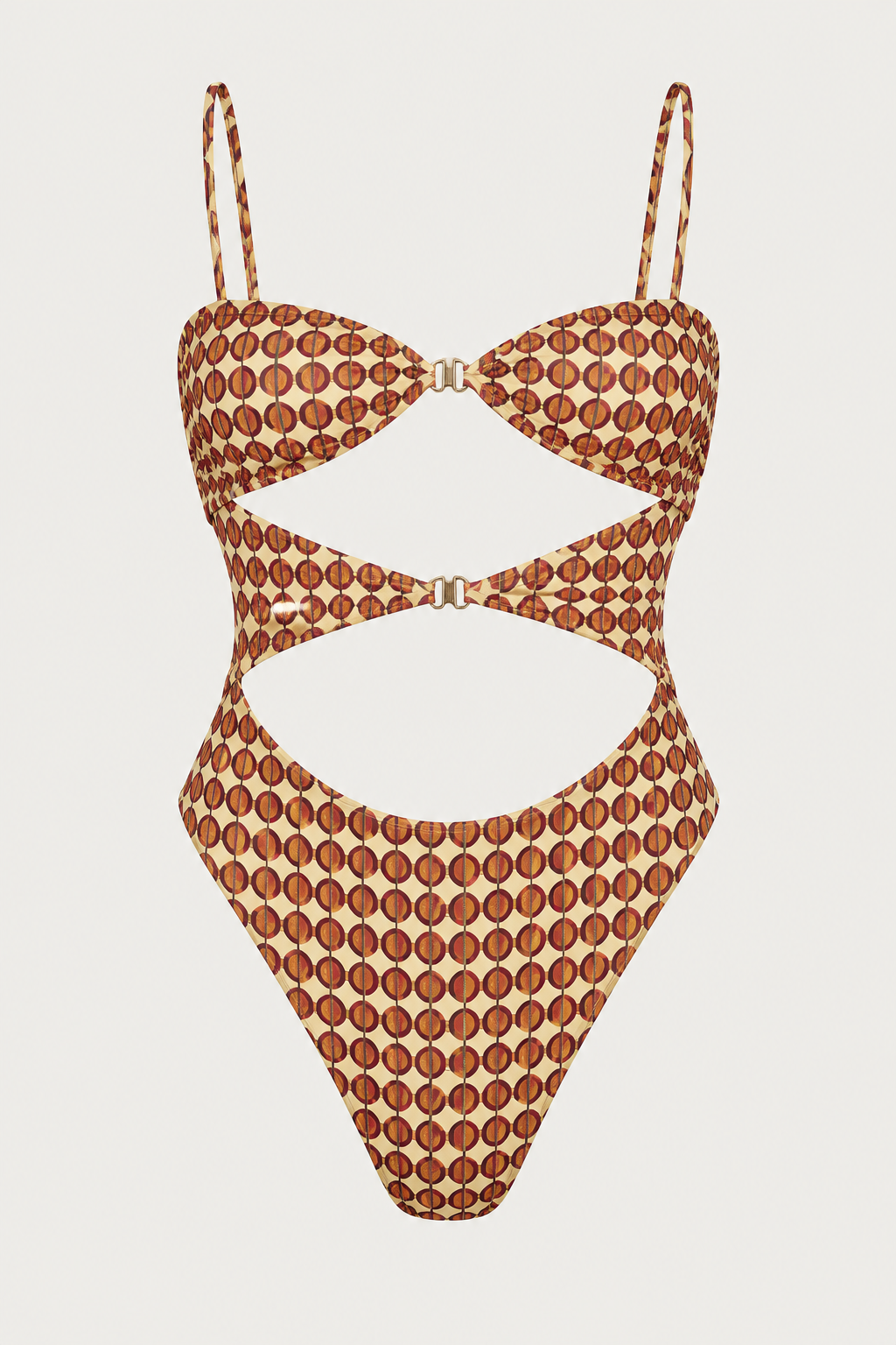 Body Feminino Estampado com Recortes e Detalhe Metálico – Vitória