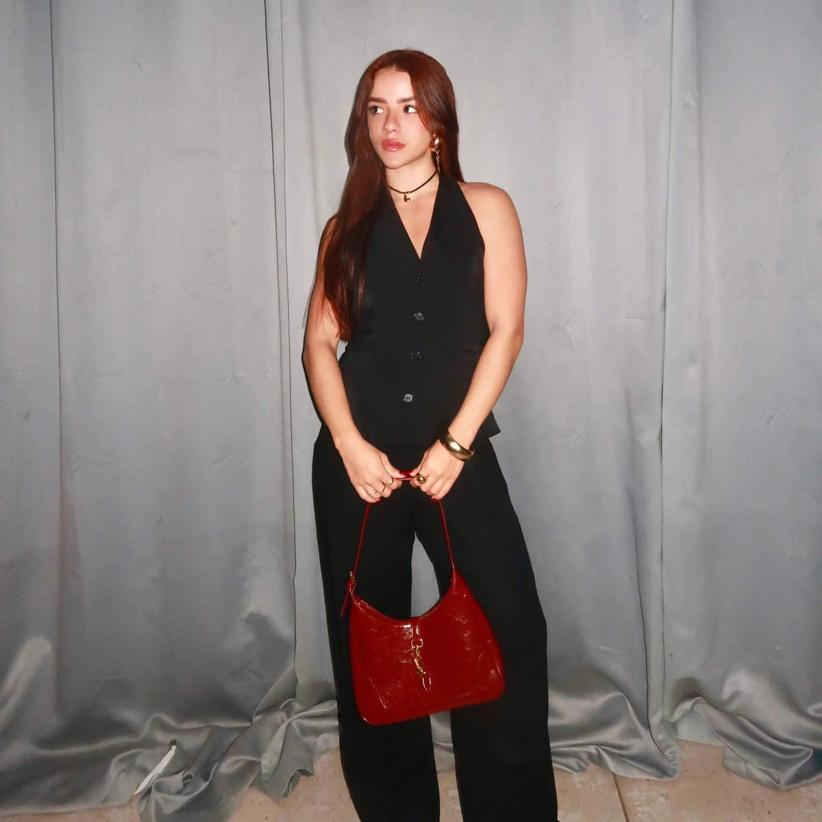 Conjunto Feminino Alfaiataria Colete Frente Única e Calça Pantalona – Maitê