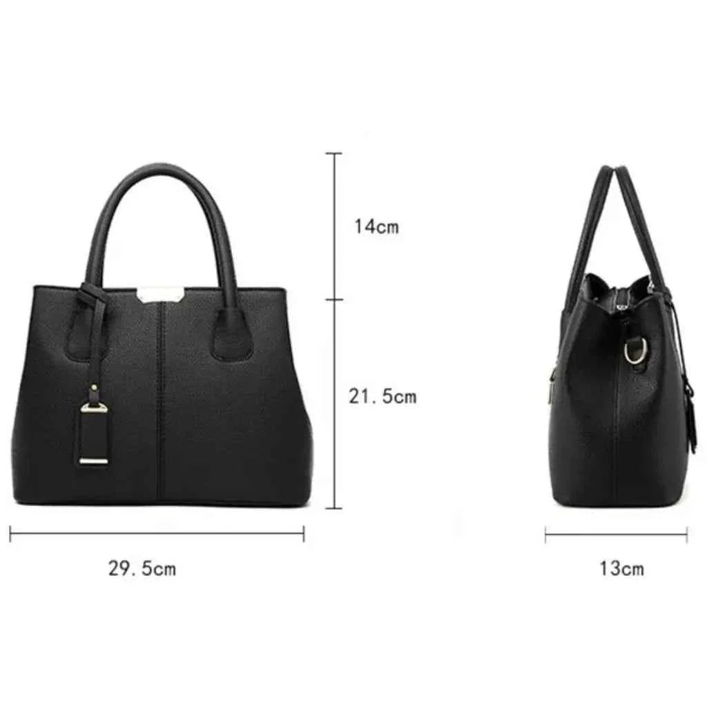 Bolsa Satchel Feminina de Couro PU com Alça de Mão e Transversal Vintage – Melilia