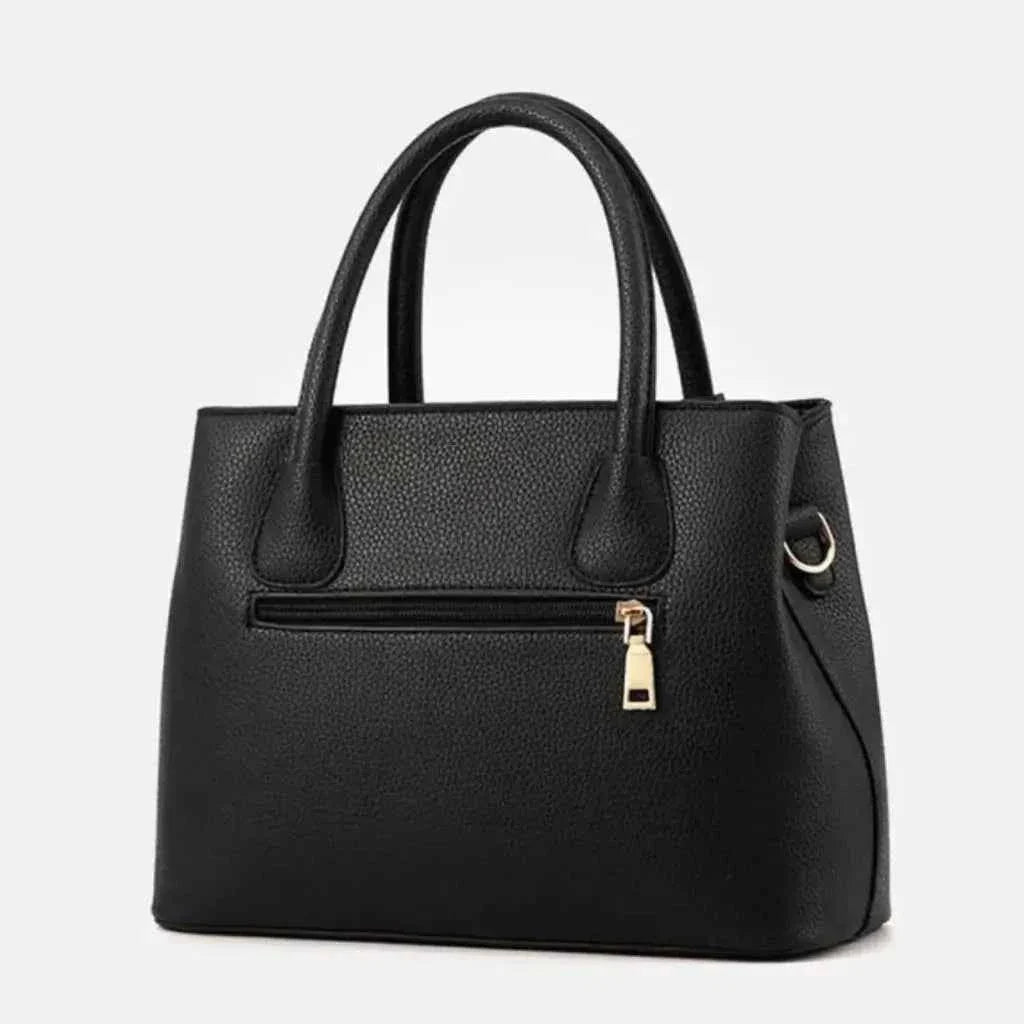 Bolsa Satchel Feminina de Couro PU com Alça de Mão e Transversal Vintage – Melilia