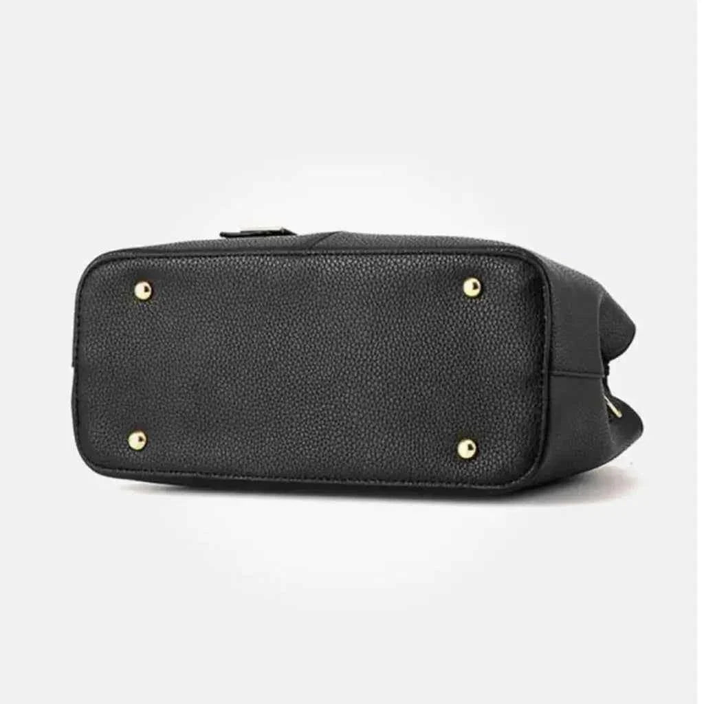 Bolsa Satchel Feminina de Couro PU com Alça de Mão e Transversal Vintage – Melilia