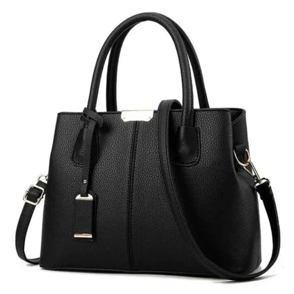 Bolsa Satchel Feminina de Couro PU com Alça de Mão e Transversal Vintage – Melilia