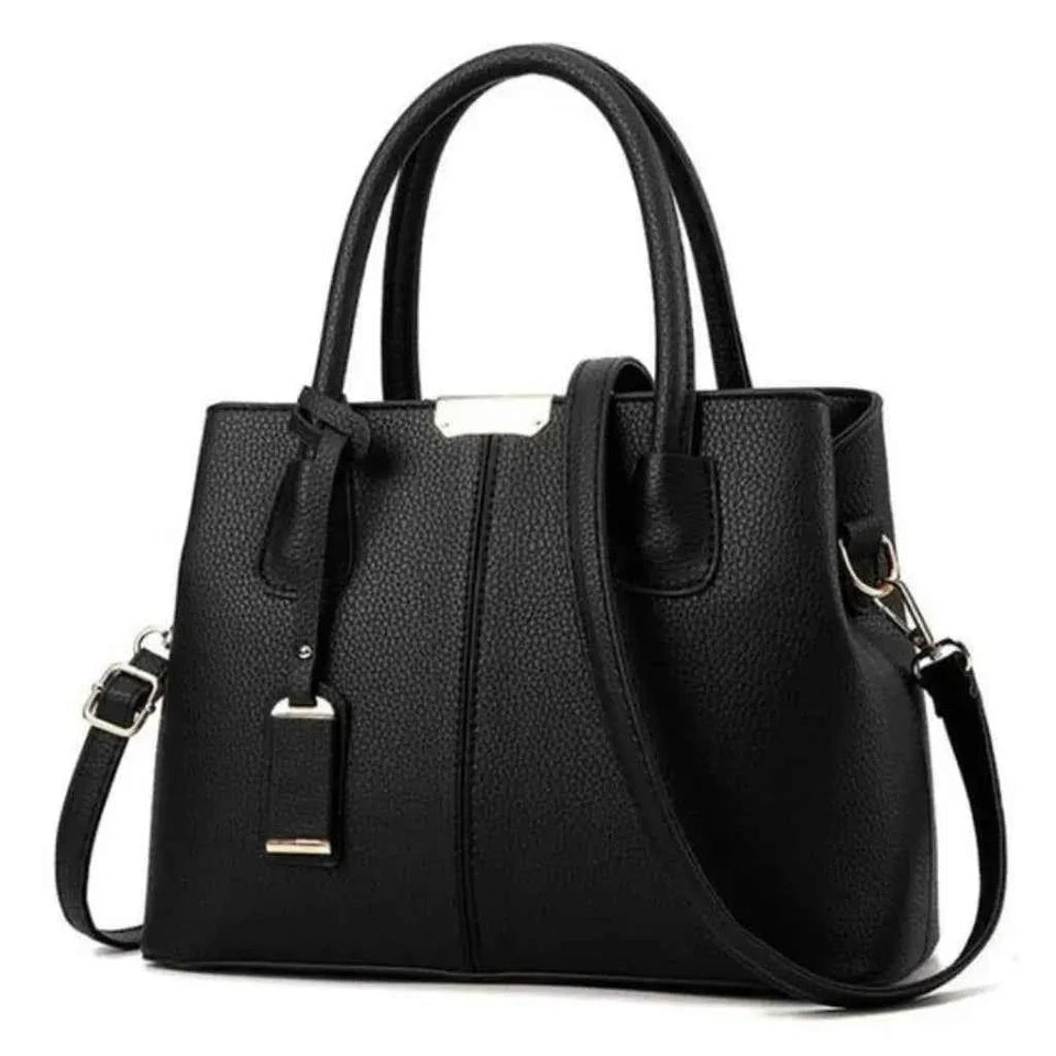 Bolsa Satchel Feminina de Couro PU com Alça de Mão e Transversal Vintage – Melilia