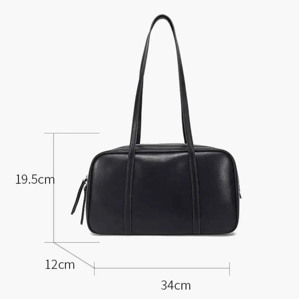 Bolsa de Ombro Feminina Retangular de Couro PU com Design Minimalista – Celilia