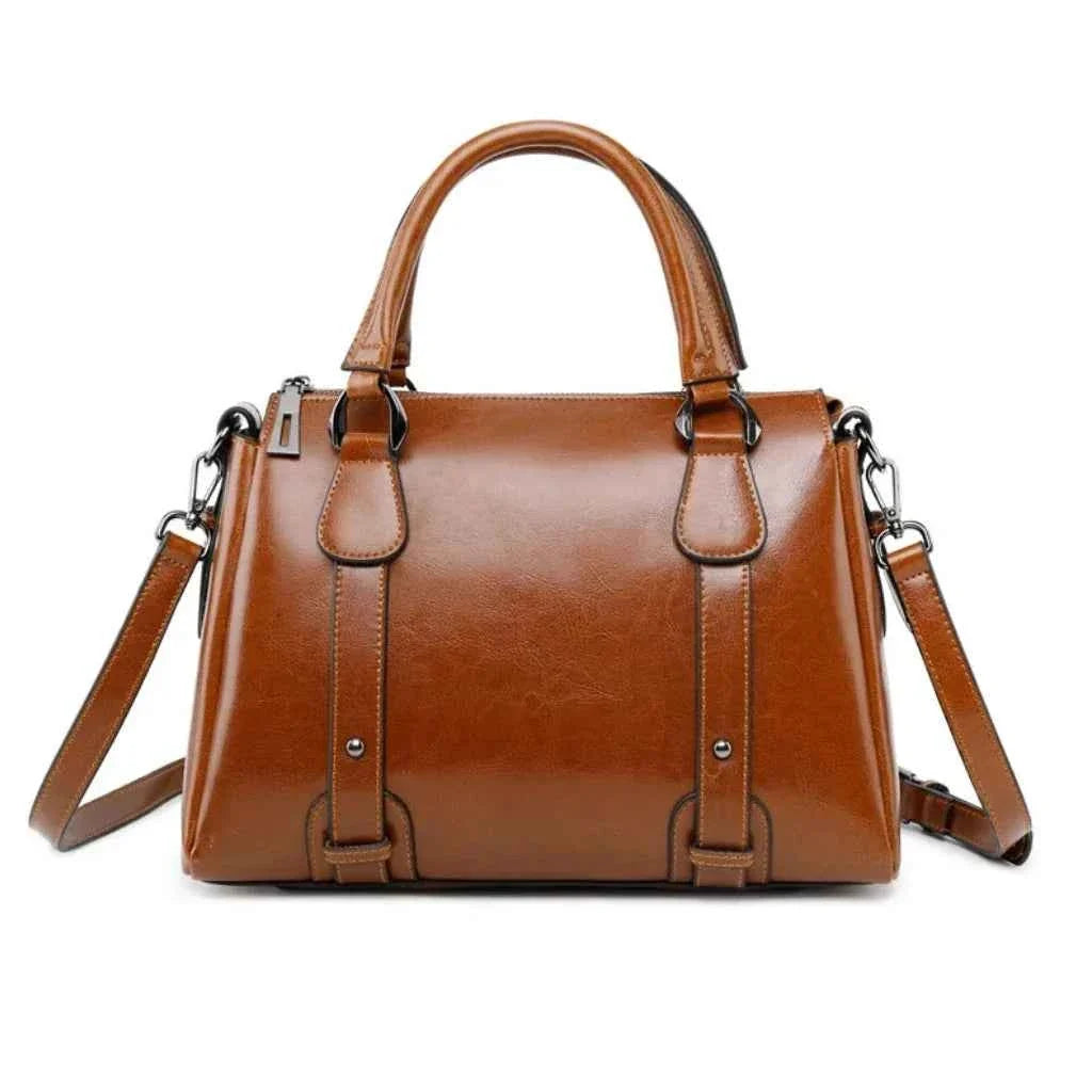 Bolsa Tote Executiva Estruturada de Couro PU com Acabamento Polido – Evalia