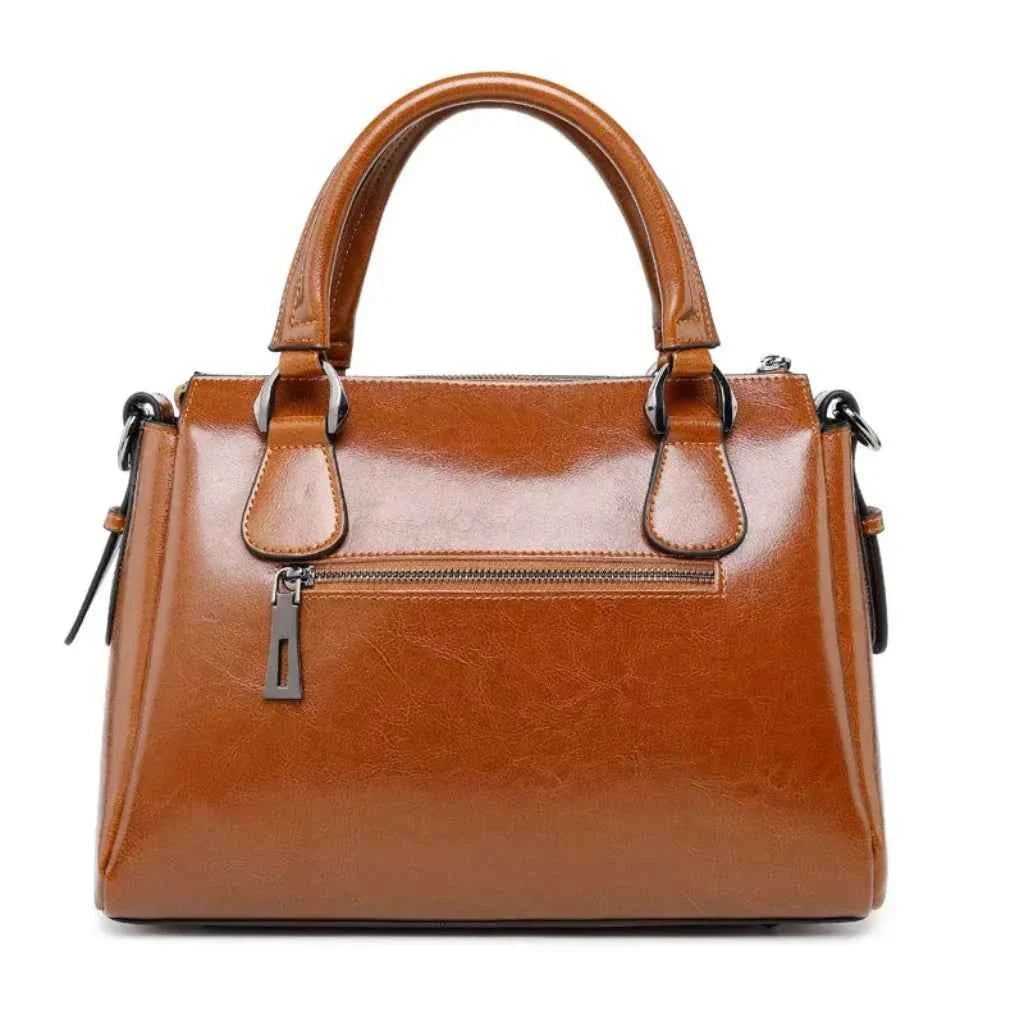 Bolsa Tote Executiva Estruturada de Couro PU com Acabamento Polido – Evalia