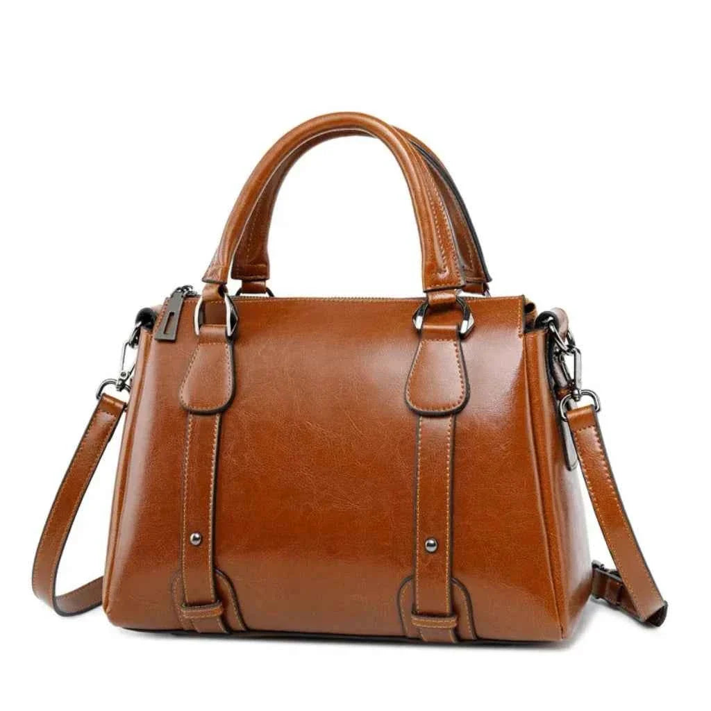 Bolsa Tote Executiva Estruturada de Couro PU com Acabamento Polido – Evalia