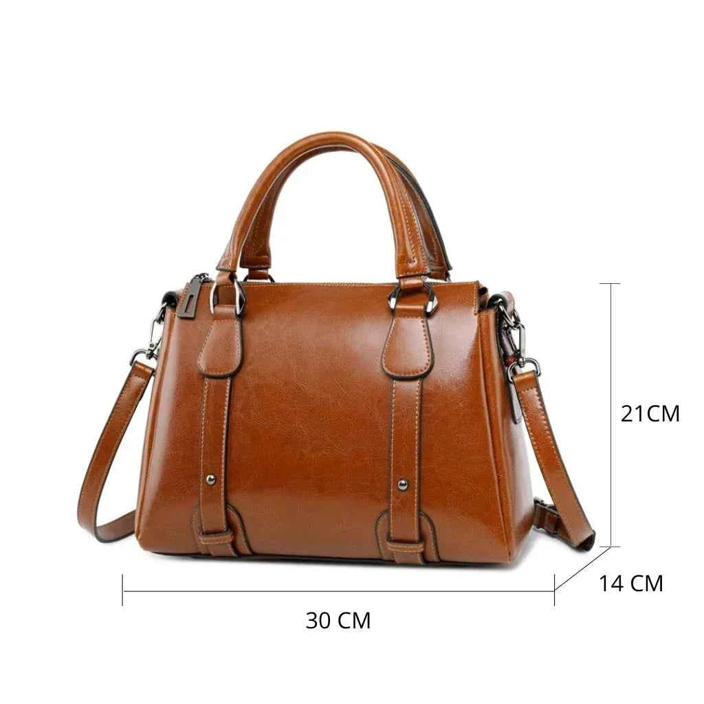 Bolsa Tote Executiva Estruturada de Couro PU com Acabamento Polido – Evalia