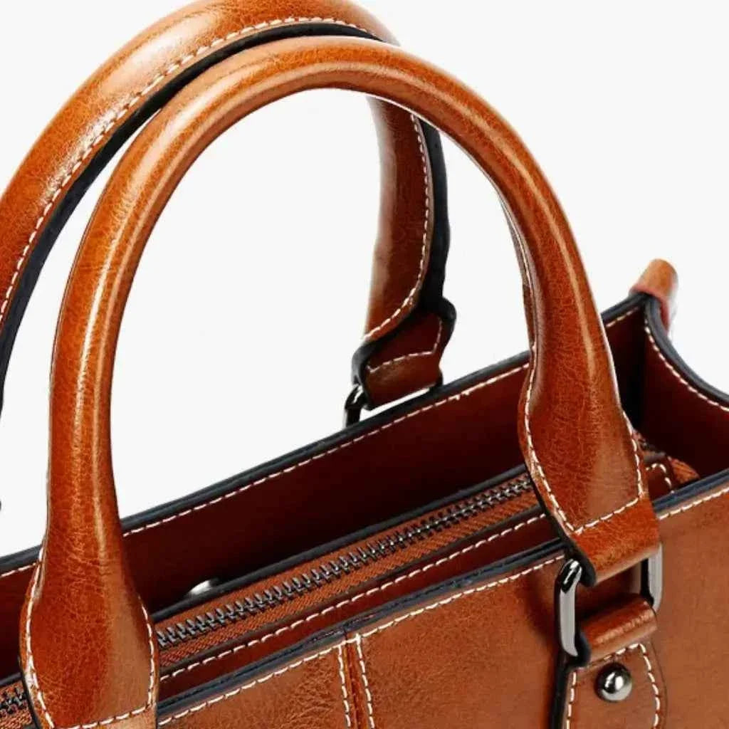 Bolsa Tote Feminina Executiva Estruturada em Couro PU com Alça Removível – Lumilia