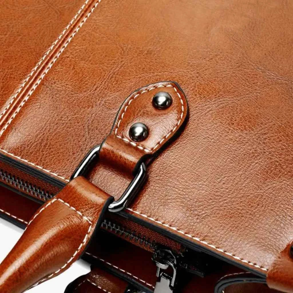Bolsa Tote Feminina Executiva Estruturada em Couro PU com Alça Removível – Lumilia