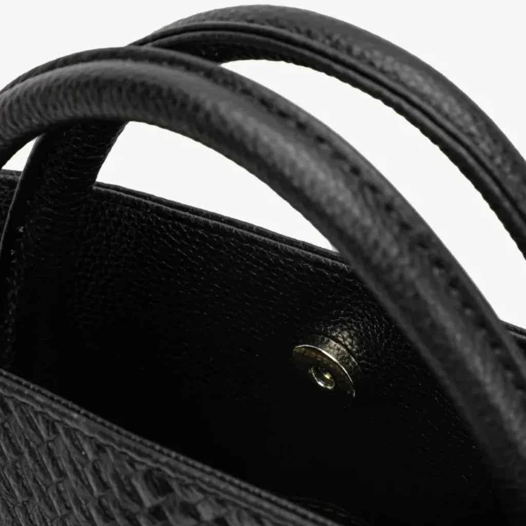 Bolsa Tote Vertical de Couro PU com Trama Artesanal e Alça Transversal – Dalalia