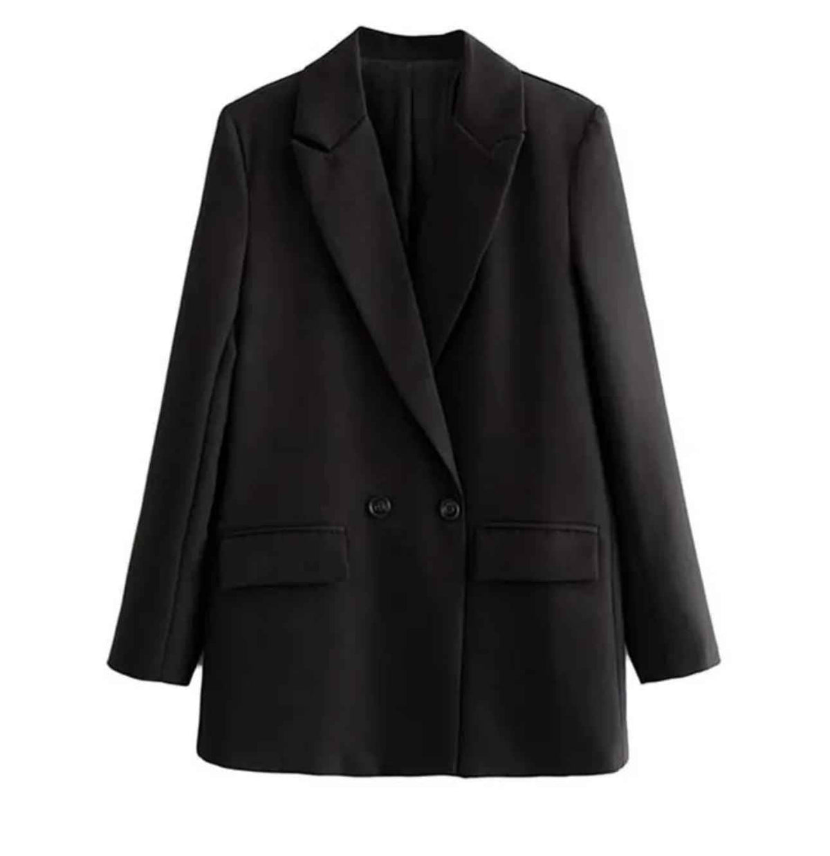 Blazer Feminino Alongado de Alfaiataria Transpassado – Lianara