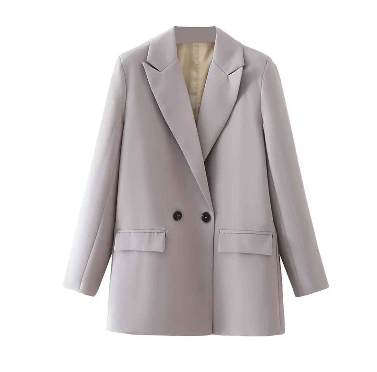 Blazer Feminino Alongado de Alfaiataria Transpassado – Lianara