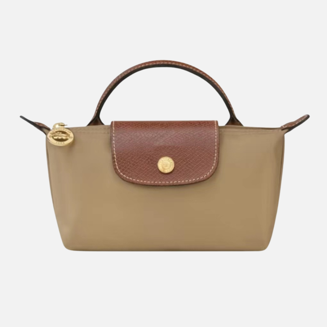 Bolsa Mini de Mão com Alça Curta e Fecho em Couro Texturizado – Avanira