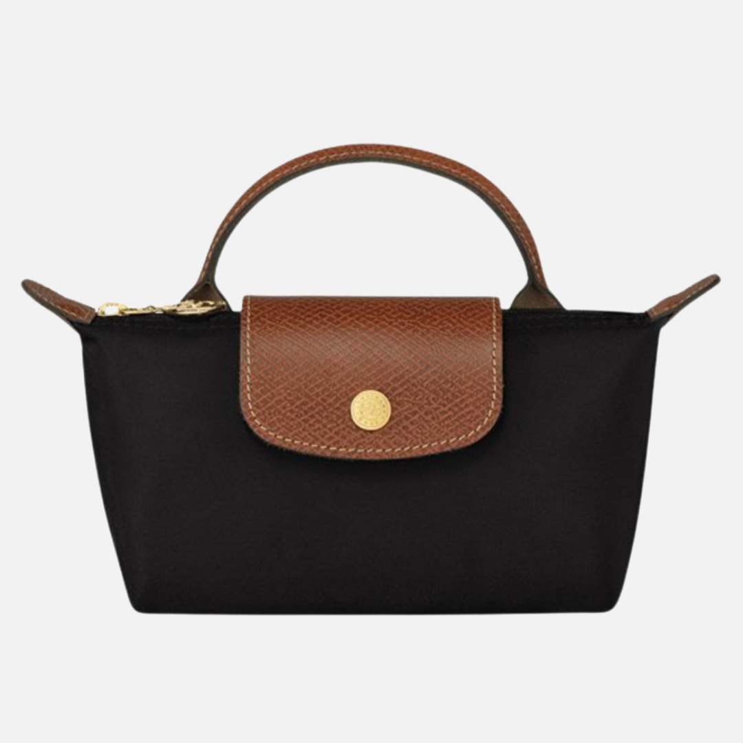 Bolsa Mini de Mão com Alça Curta e Fecho em Couro Texturizado – Avanira