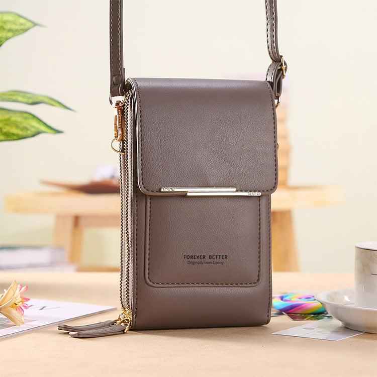 Bolsa Feminina Transversal Porta Celular e Carteira em Couro PU – Alilia
