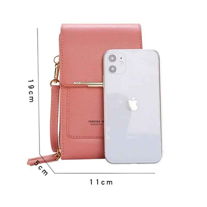 Bolsa Feminina Transversal Porta Celular e Carteira em Couro PU – Alilia
