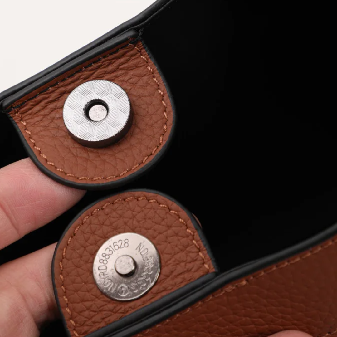 Bolsa Hobo de Luxo Estruturada em Couro e Tecido com Alça Dupla – Galalia