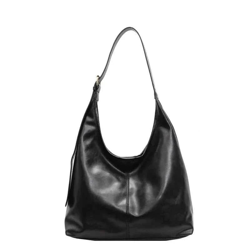 Bolsa Hobo Feminina Grande de Couro PU Macio com Alça Ajustável – Talilina