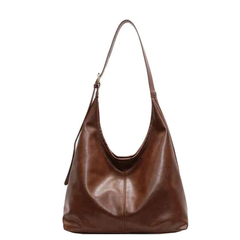 Bolsa Hobo Feminina Grande de Couro PU Macio com Alça Ajustável – Talilina