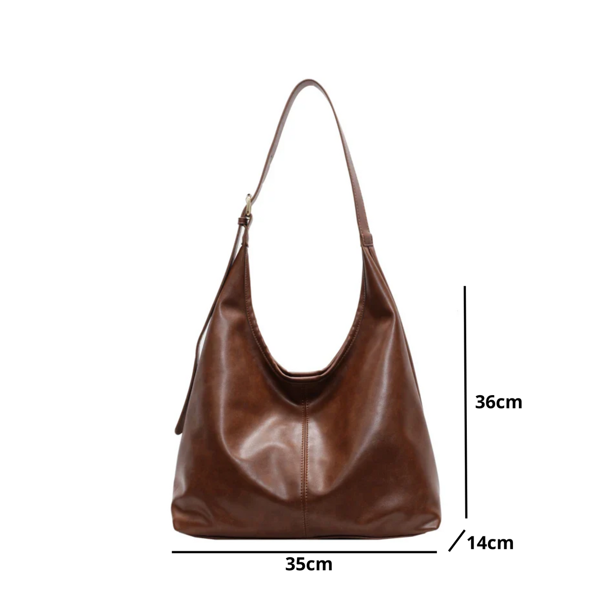 Bolsa Hobo Feminina Grande de Couro PU Macio com Alça Ajustável – Talilina