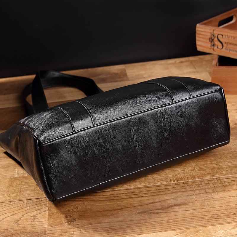 Bolsa Tote Feminina Grande de Couro PU com Alça de Ombro e Bolsos Laterais – Valalina