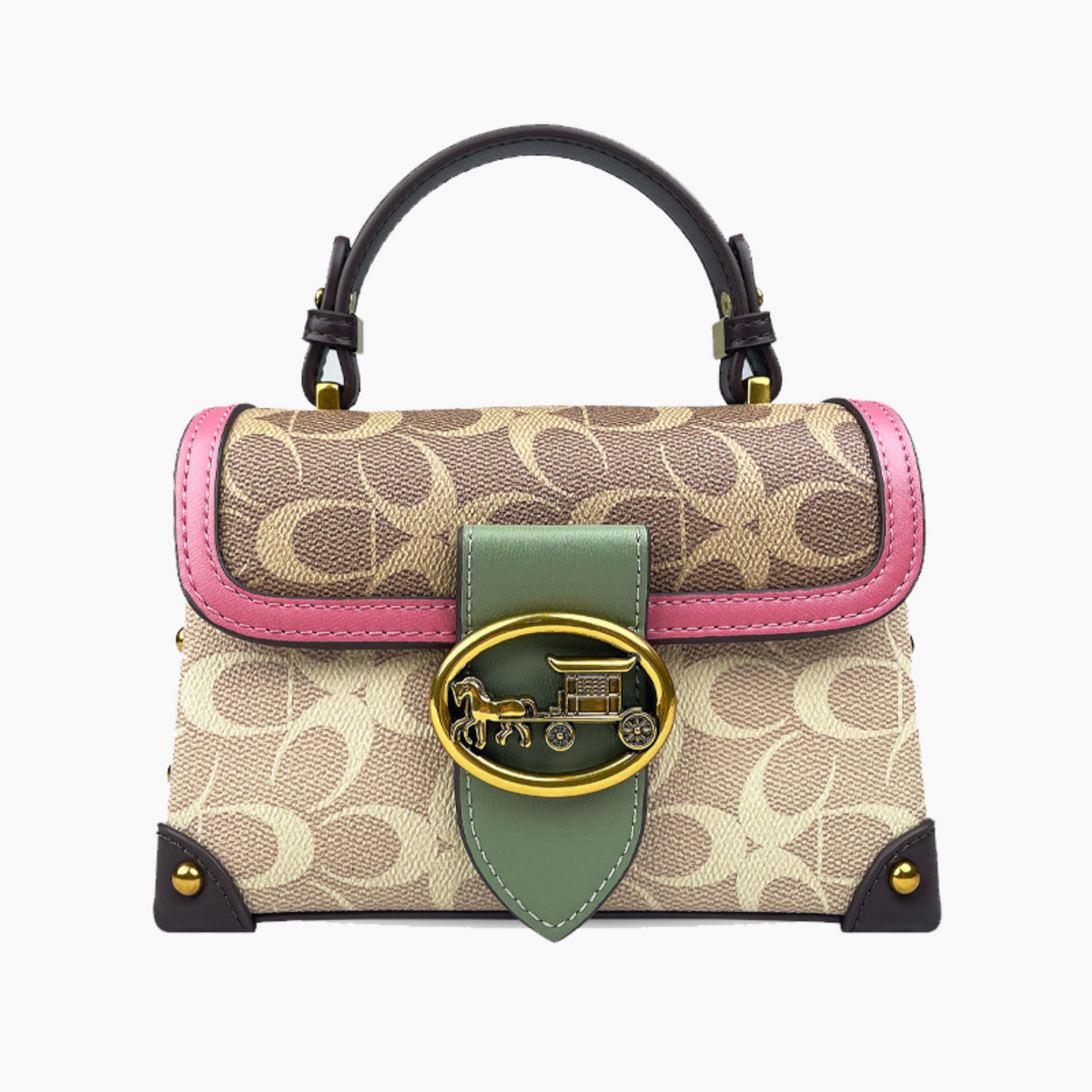 Bolsa Estruturada Feminina de Luxo com Fecho Metálico – Calalia