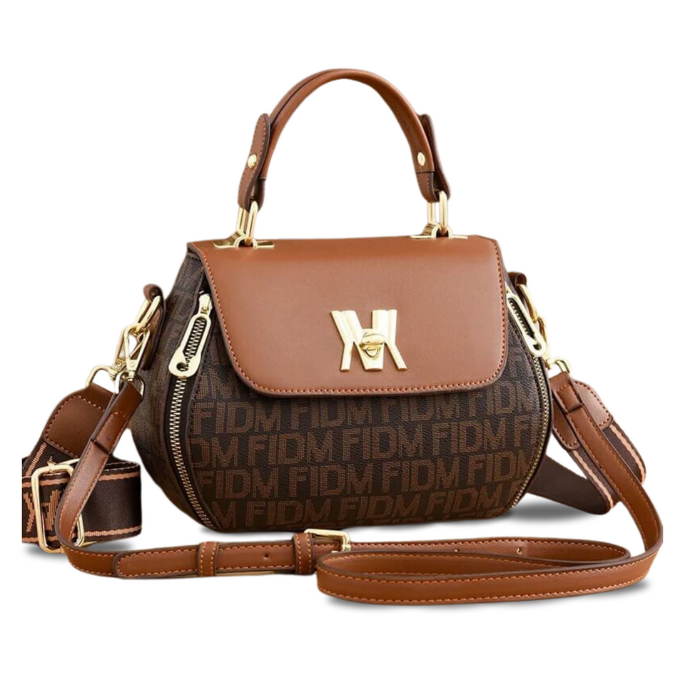 Bolsa Estruturada Feminina de Luxo com Detalhe Metálico – Brilia
