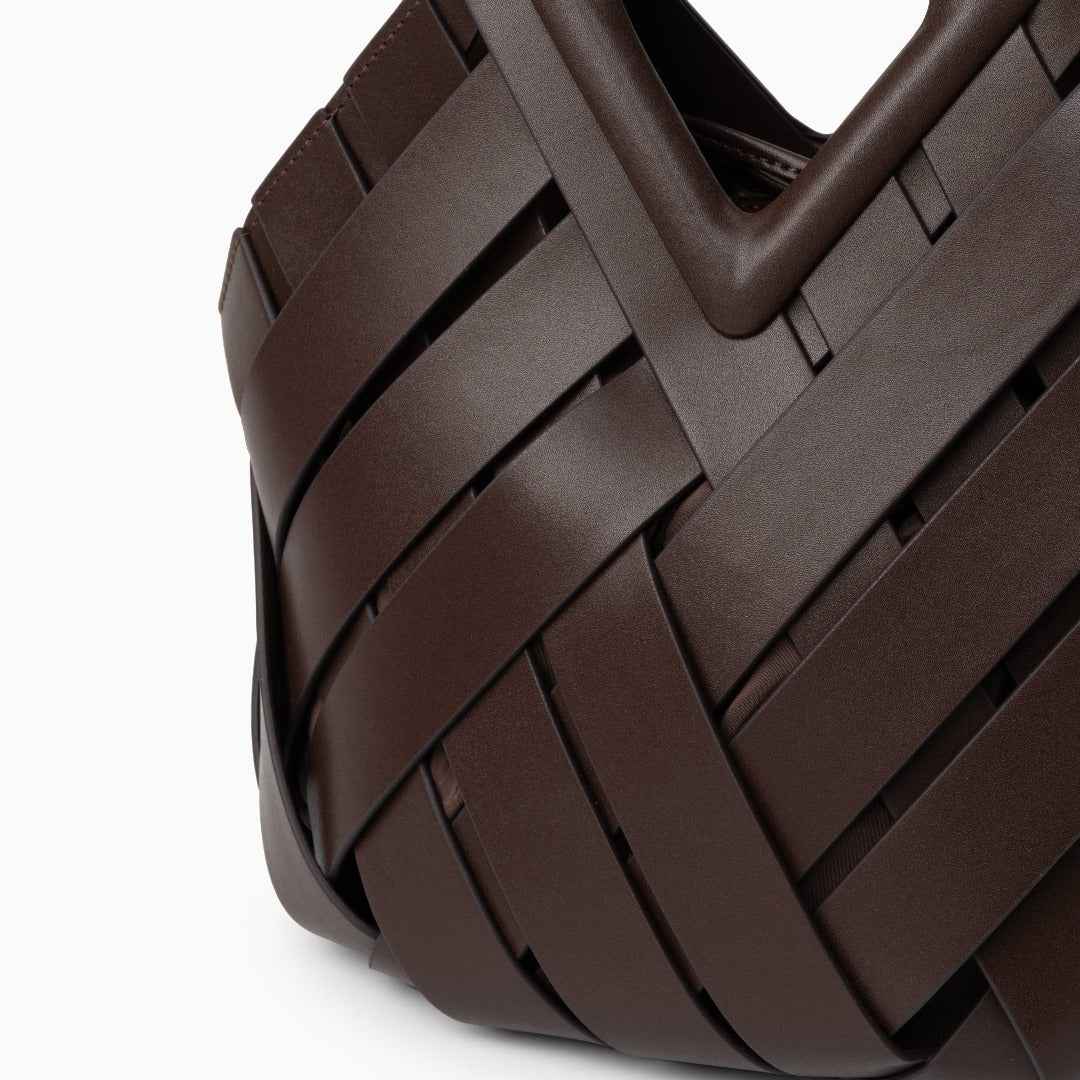 Bolsa Feminina de Couro PU com Trama Geométrica – Belilia