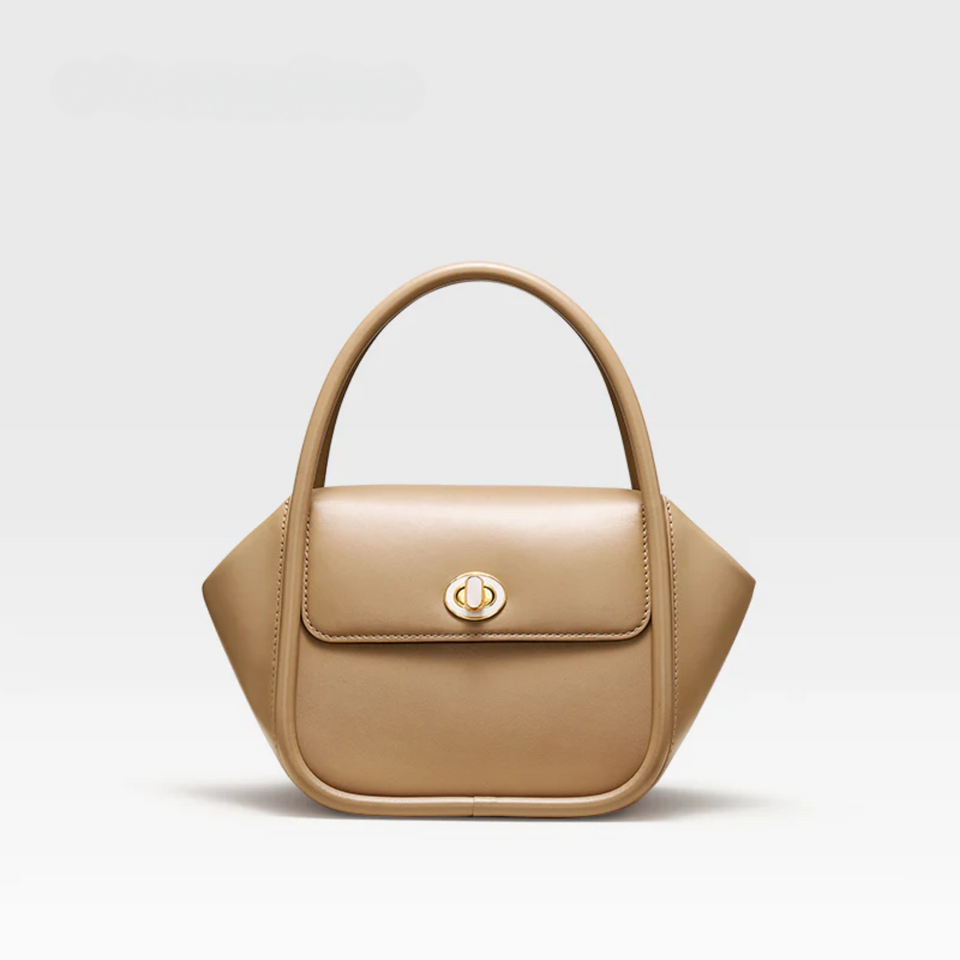 Bolsa de Luxo Estruturada de Couro com Alça Superior – Kalilia
