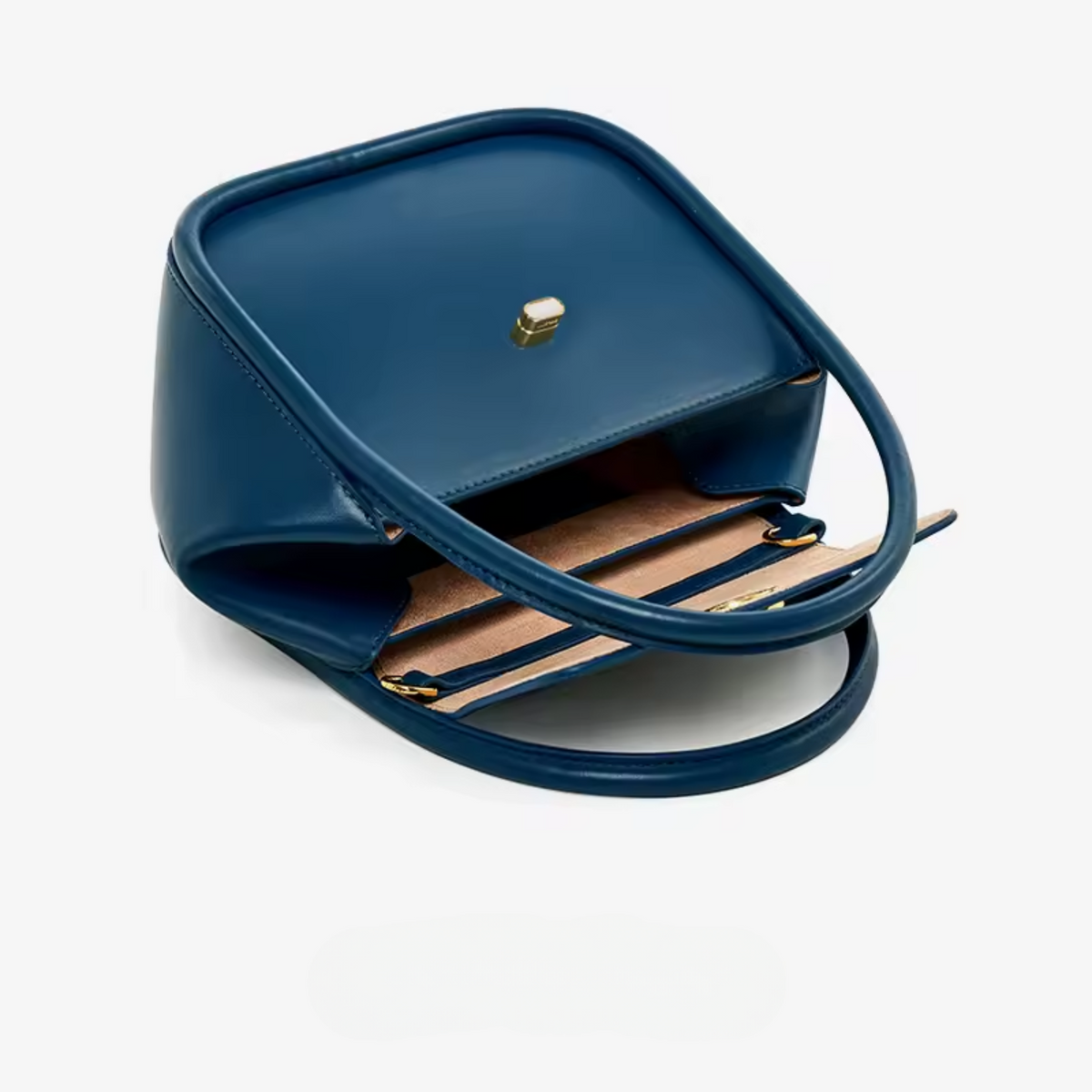 Bolsa de Luxo Estruturada de Couro com Alça Superior – Kalilia