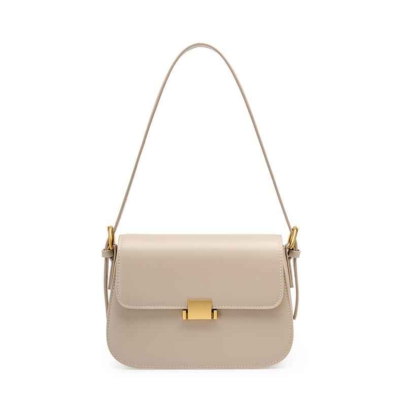 Bolsa de Ombro Feminina de Luxo Estruturada com Alça Curta e Fecho Metálico – Fiolia