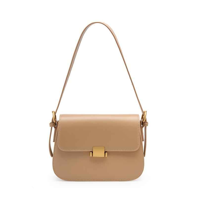 Bolsa de Ombro Feminina de Luxo Estruturada com Alça Curta e Fecho Metálico – Fiolia