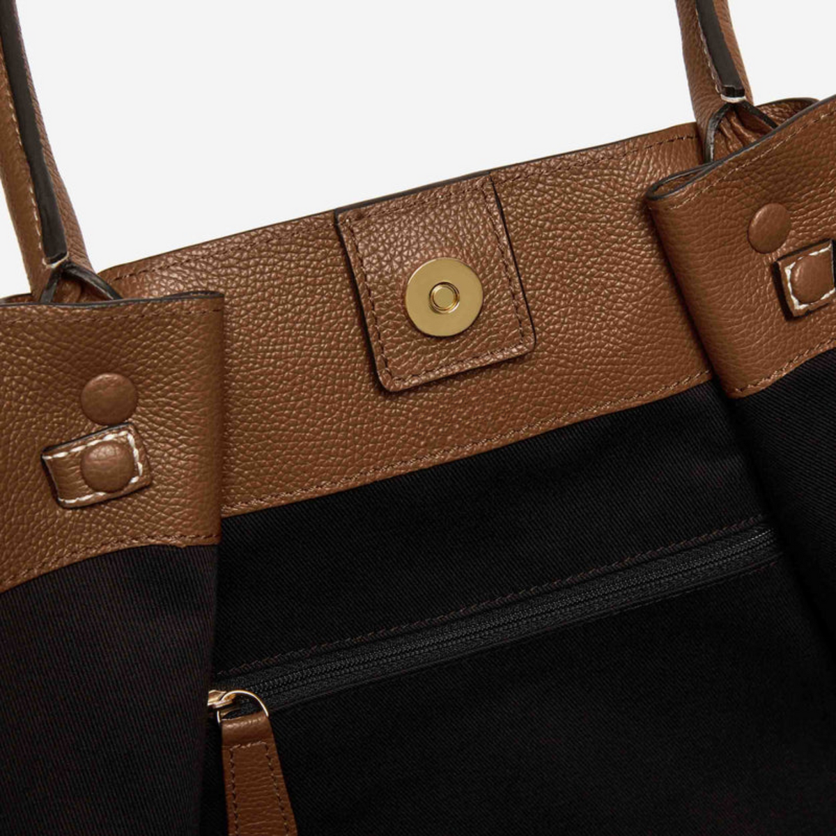 Bolsa Tote de Luxo Feminina em Couro Estruturado Grande com Alça de Ombro – Lealia