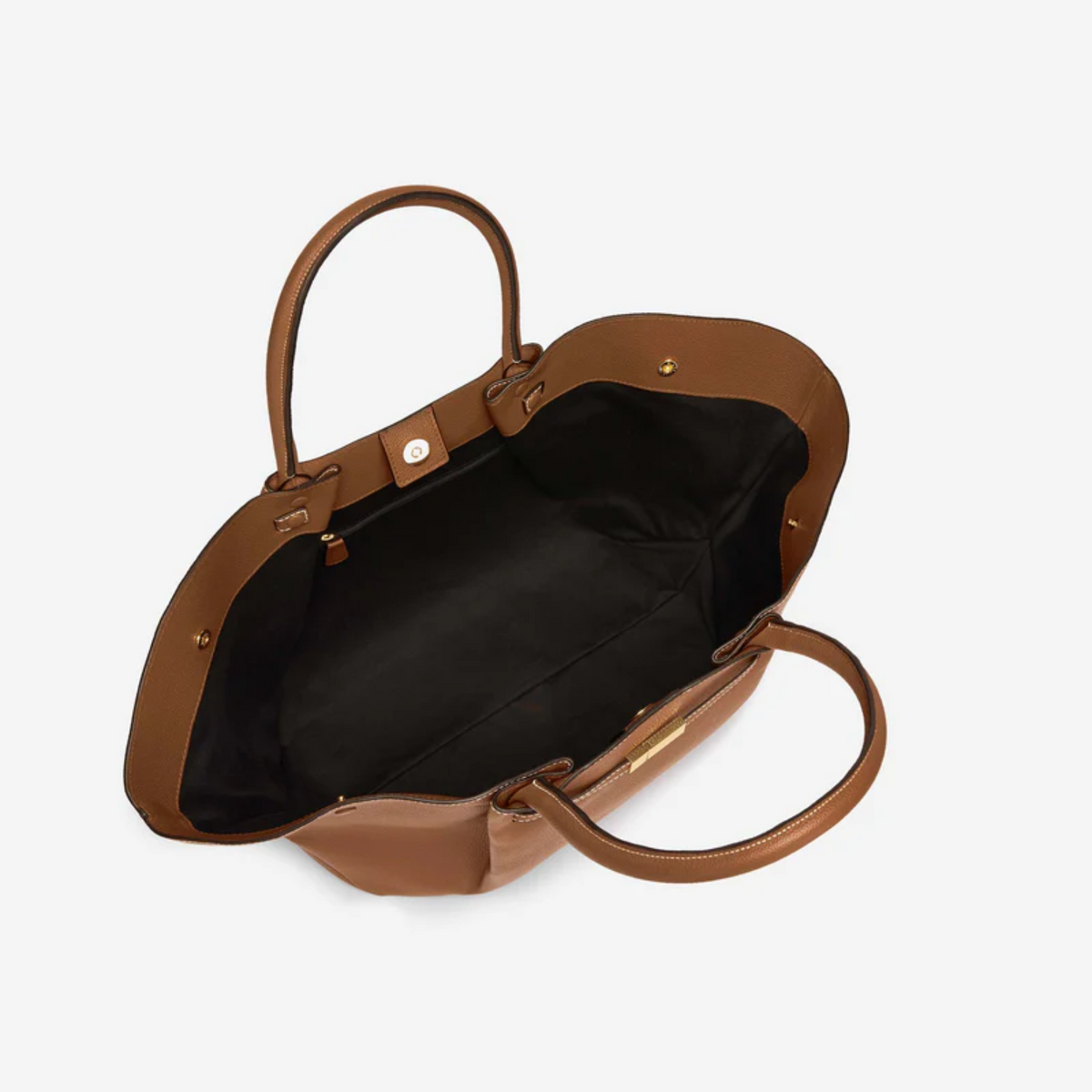 Bolsa Tote de Luxo Feminina em Couro Estruturado Grande com Alça de Ombro – Lealia