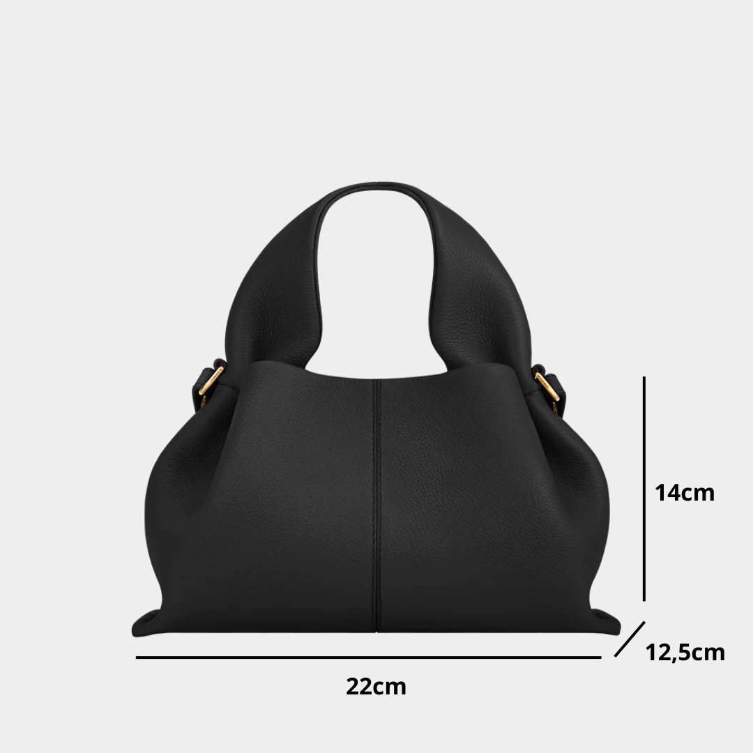 Bolsa de Luxo Feminina em Couro Legítimo Estruturado com Alça de Ombro – Lelilia