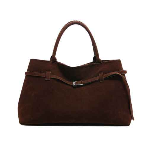 Bolsa Tote Feminina Grande de Camurça com Alça de Ombro – Arilia