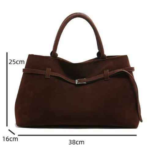 Bolsa Tote Feminina Grande de Camurça com Alça de Ombro – Arilia