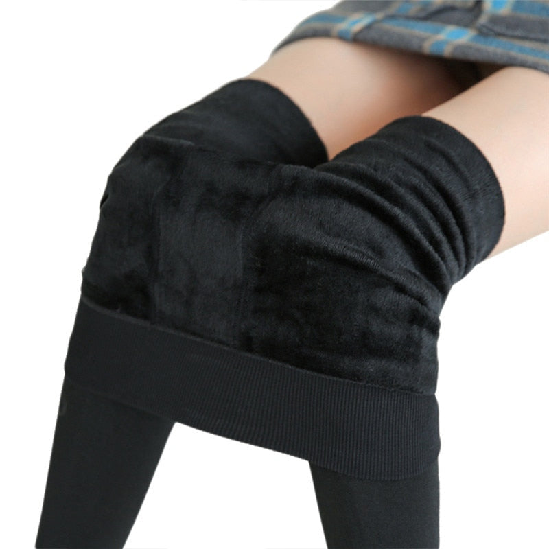 Calça Legging Feminina Térmica com Interior Peluciado e Cintura Alta – Lualina