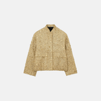 Casaco Dourado de Tweed com Brilho para Festa – Oralia