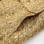 Casaco Dourado de Tweed com Brilho para Festa – Oralia