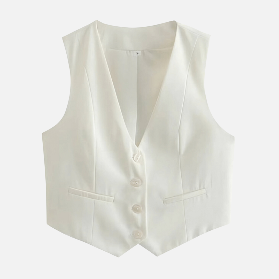 Conjunto Feminino de Alfaiataria com Colete e Saia Curta – Lilirina