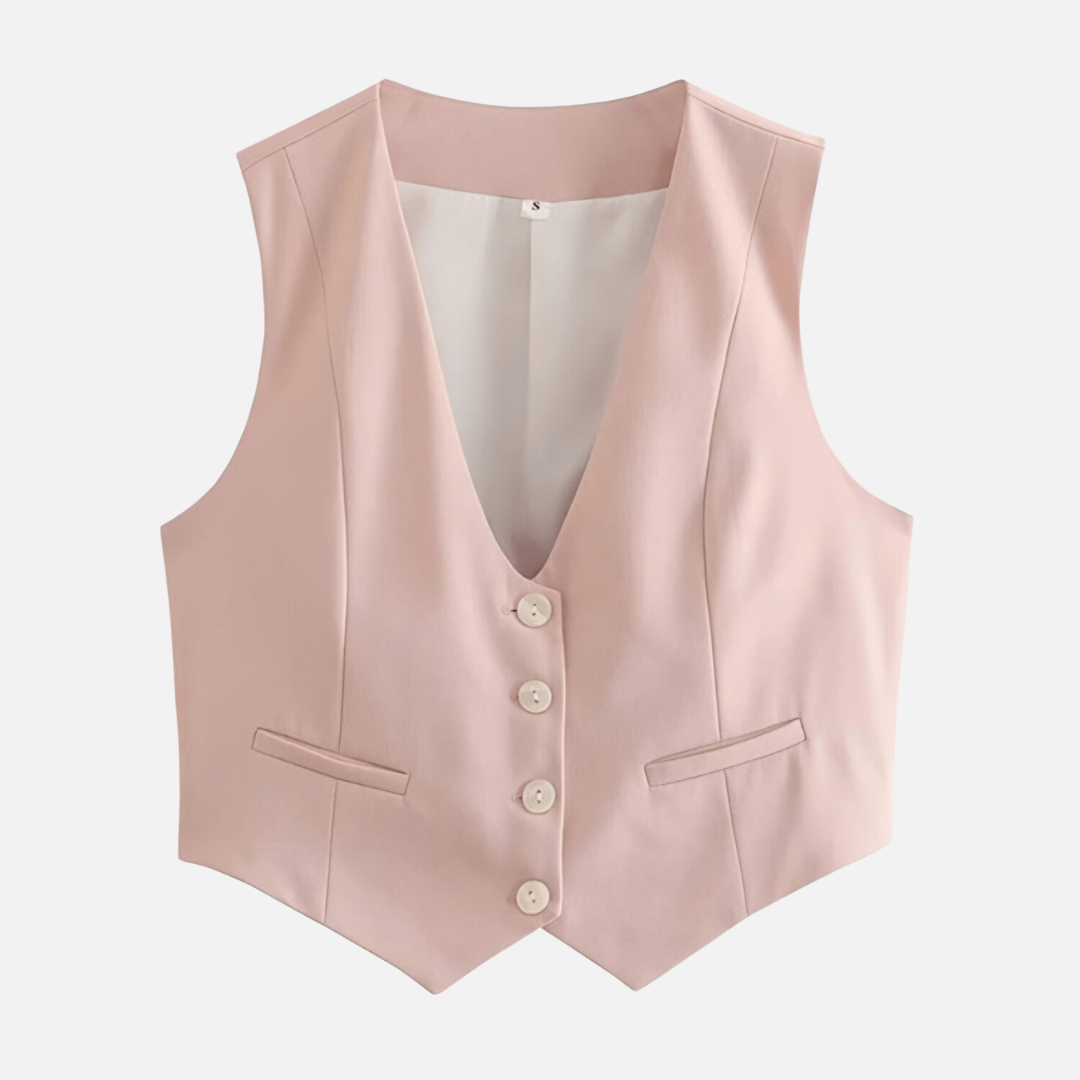 Conjunto Feminino de Alfaiataria com Colete e Saia Curta – Lilirina