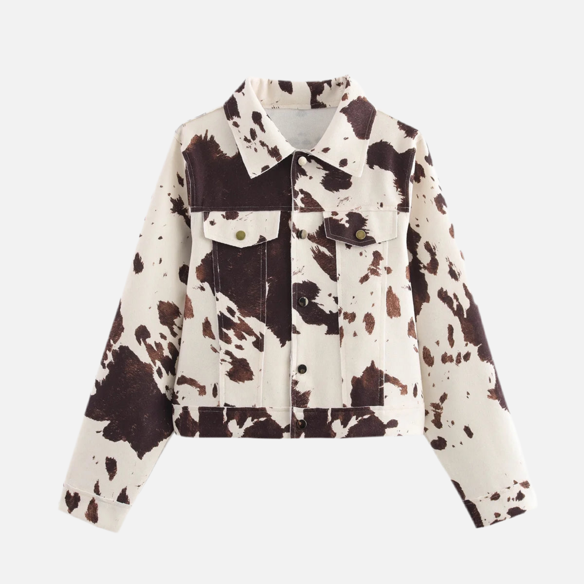 Jaqueta Trucker de Couro Eco Animal Print – Galinara