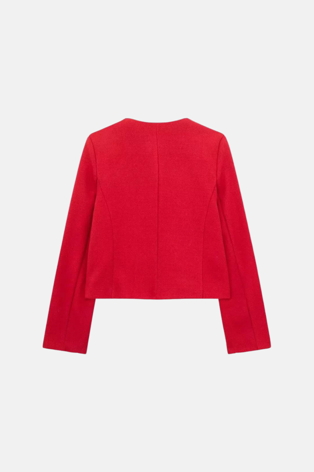 Jaqueta Cropped Preta com Botões Dourados – Kalirina