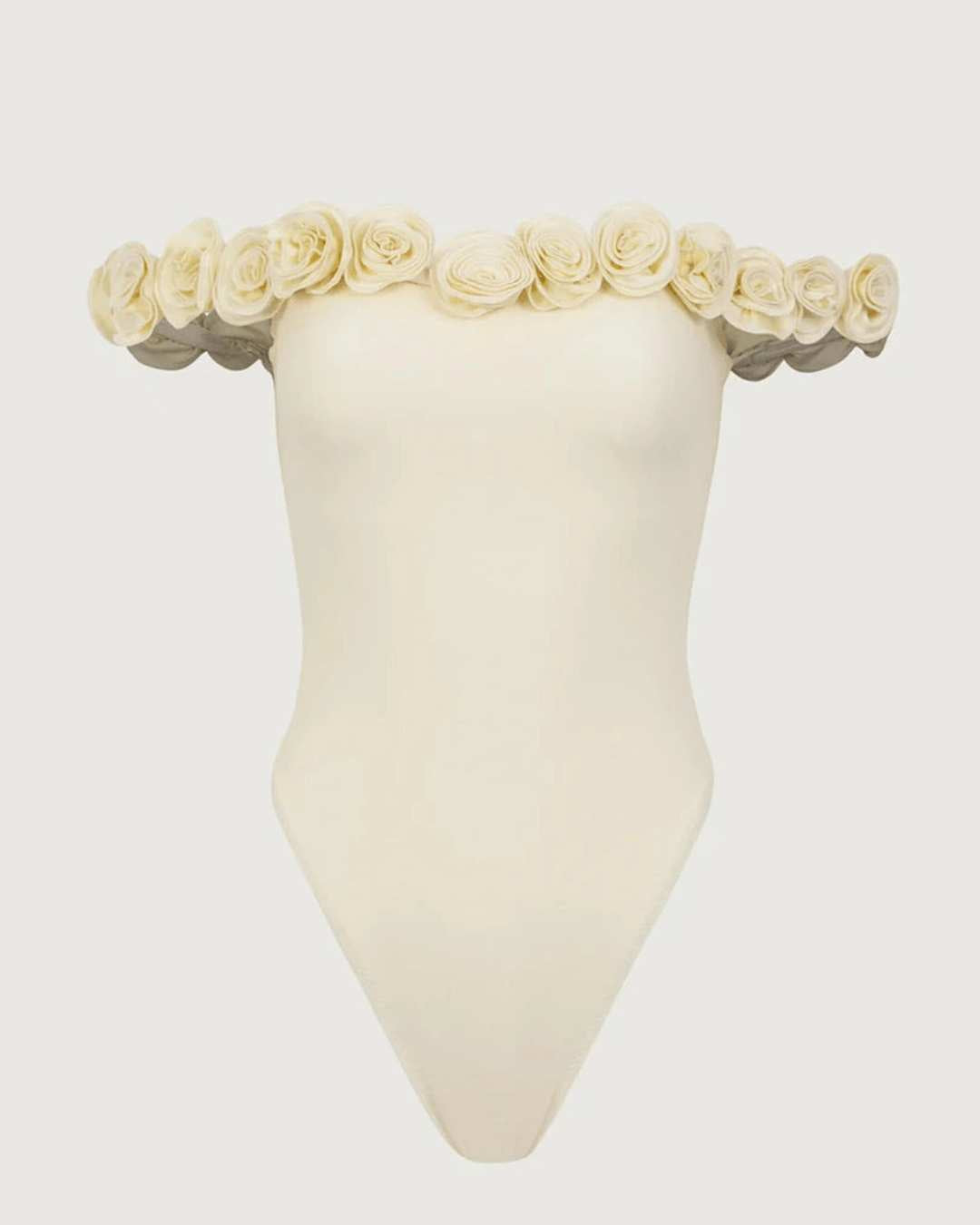 Maiô / Body Tomara que Caia com Aplicação de Rosas 3D – Zialina