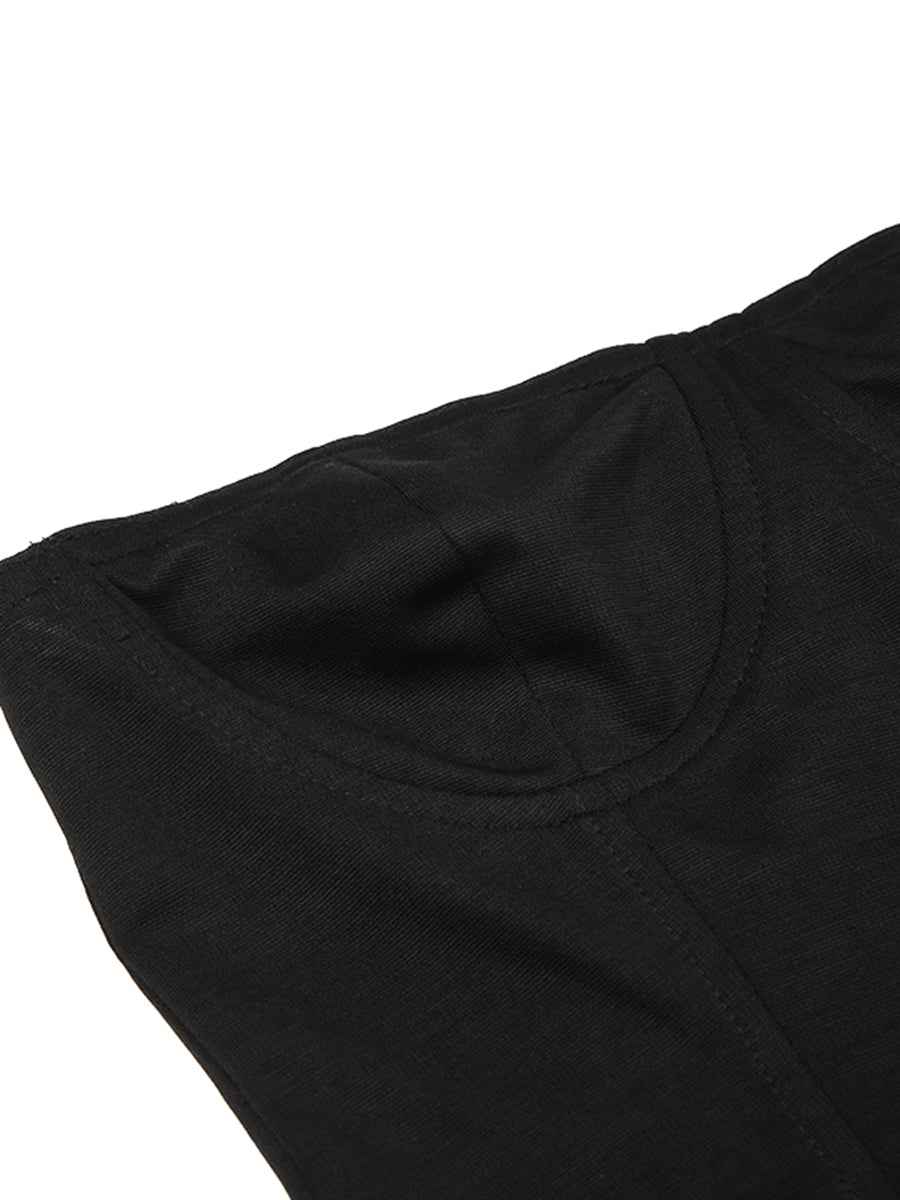 Vestido Curto Tomara que Caia com Corpete Estruturado e Saia Evasê – Maranora