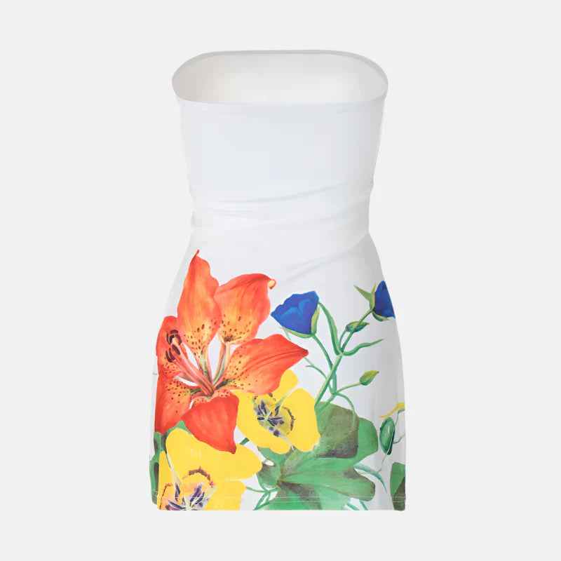 Vestido Curto Tomara que Caia com Estampa Floral – Ramona