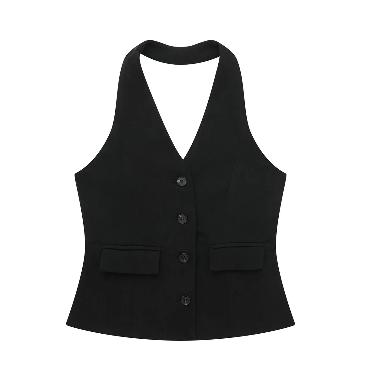 Conjunto Feminino Alfaiataria Colete Frente Única e Calça Pantalona – Maitê
