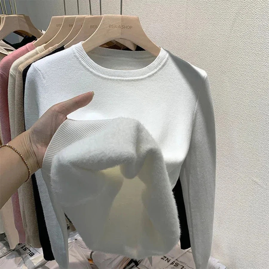 Suéter Feminino Térmico de Malha com Interior Peluciado – Maralina